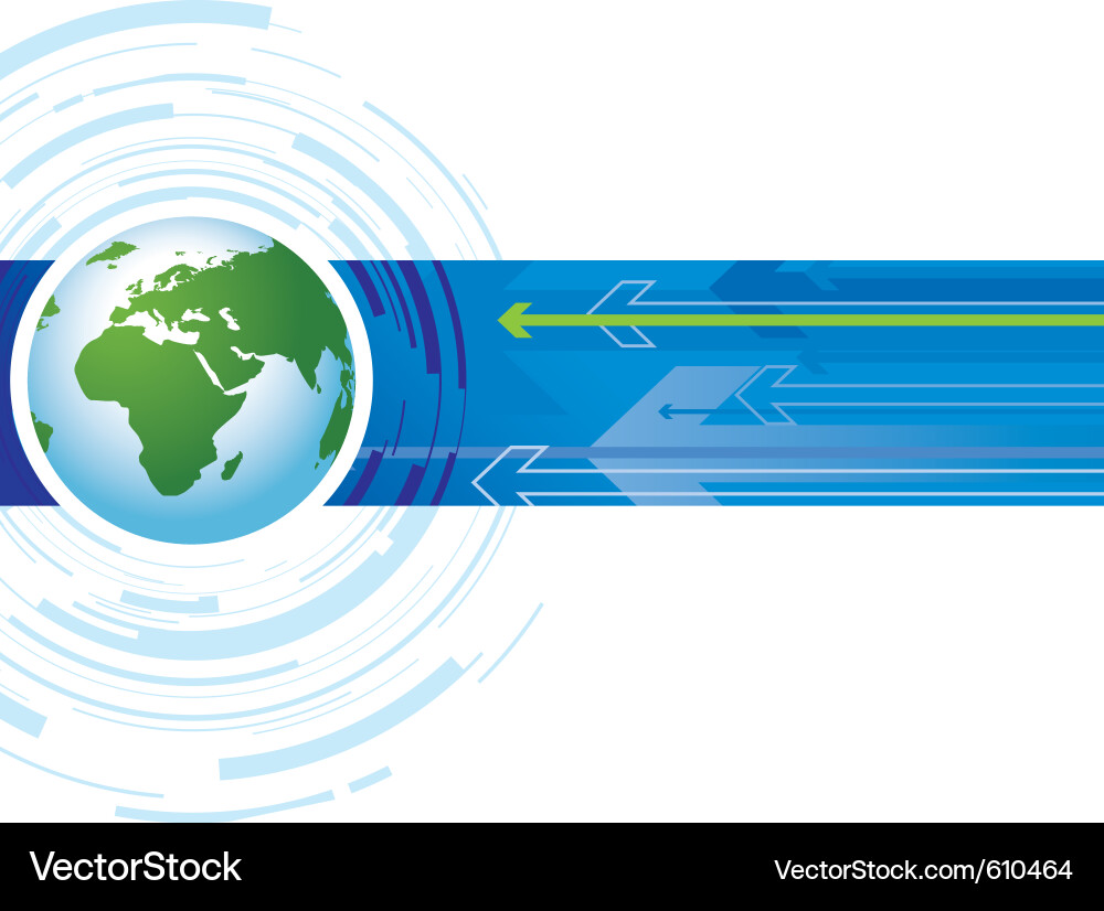Circle and arrow background vector image