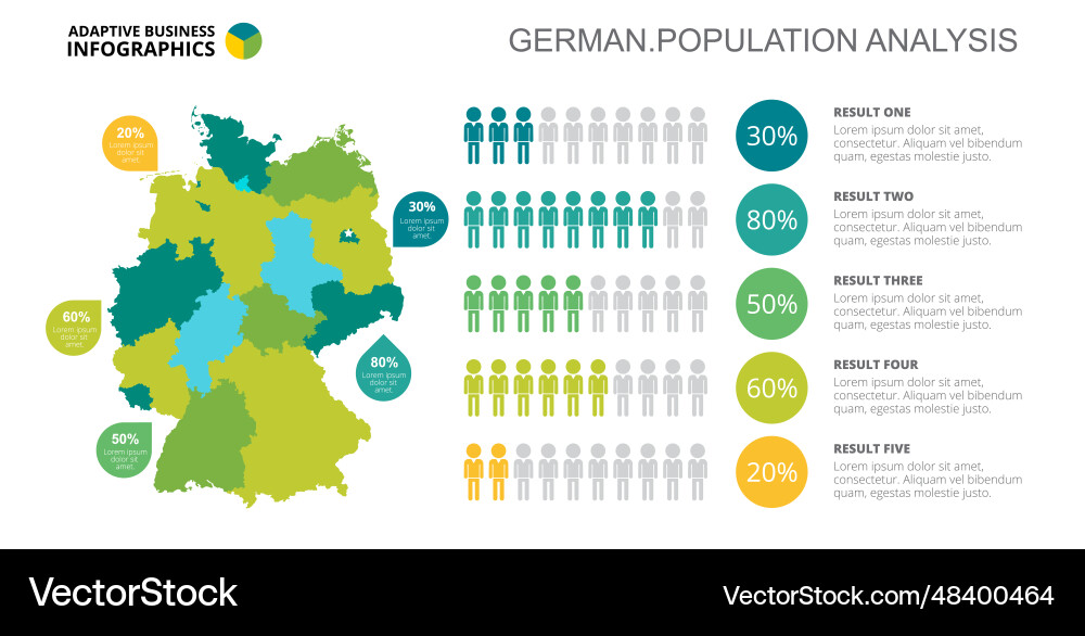 Comparison chart slide template Vector Image