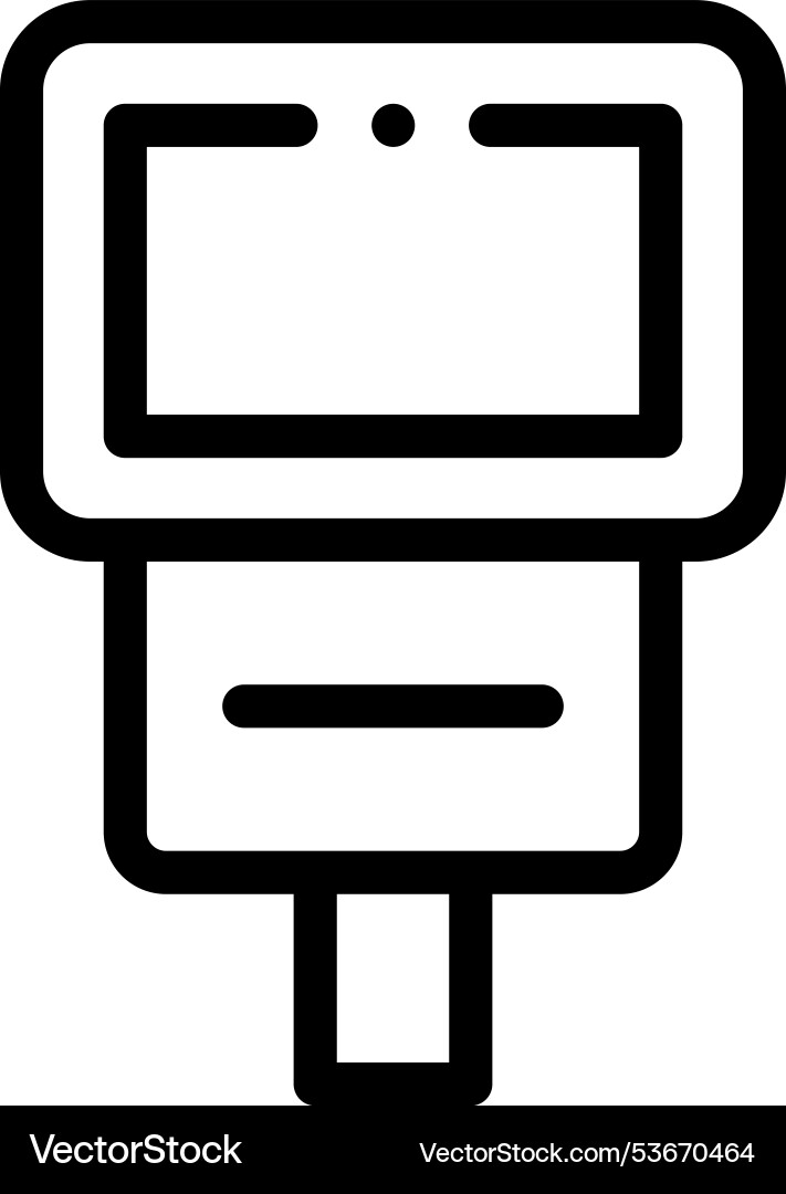 Flash icon thin linear style design isolated Flash icon thin linear style design isolated vector image