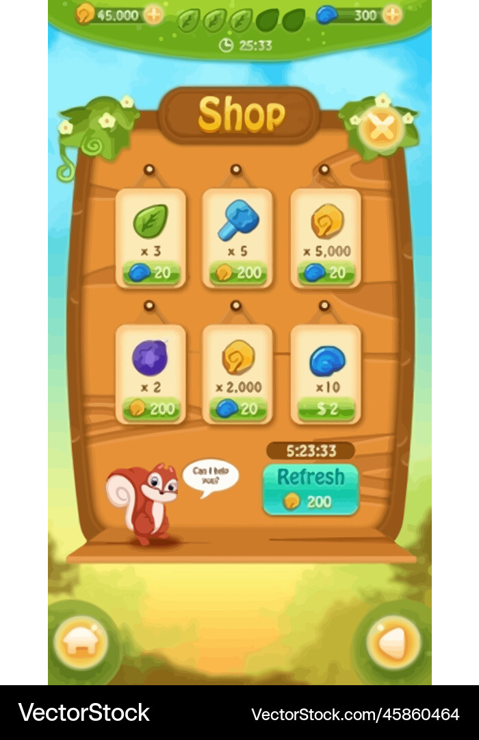 Komplettes Set von Level-Taste Spiel ui Pop-up-Symbol vektorbild