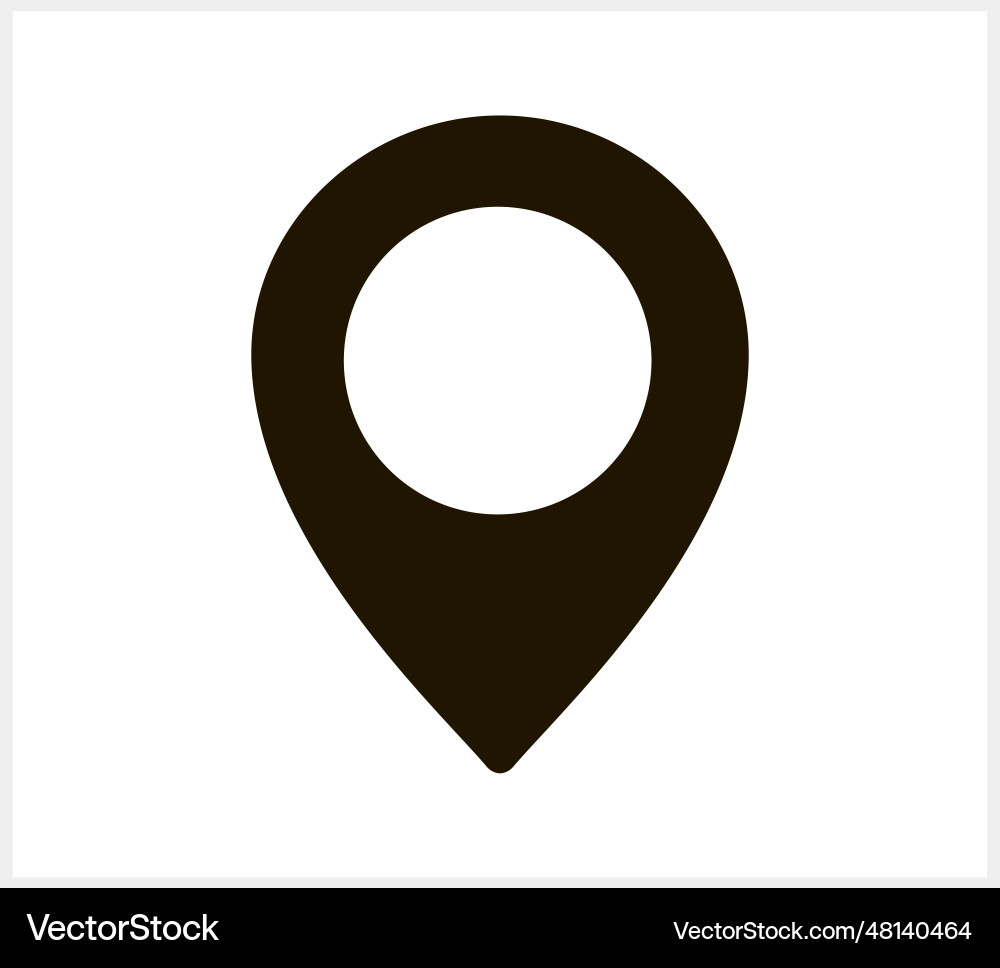 Map pointer icon isolated gps location symbol vector image