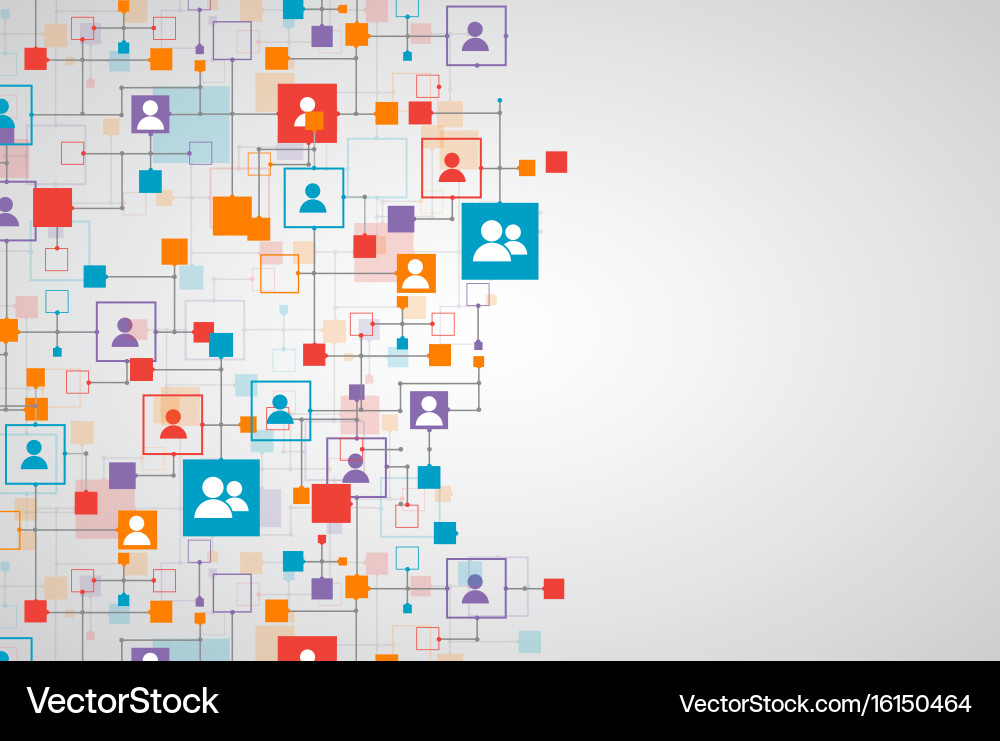 Modern Network Connection Background vector image