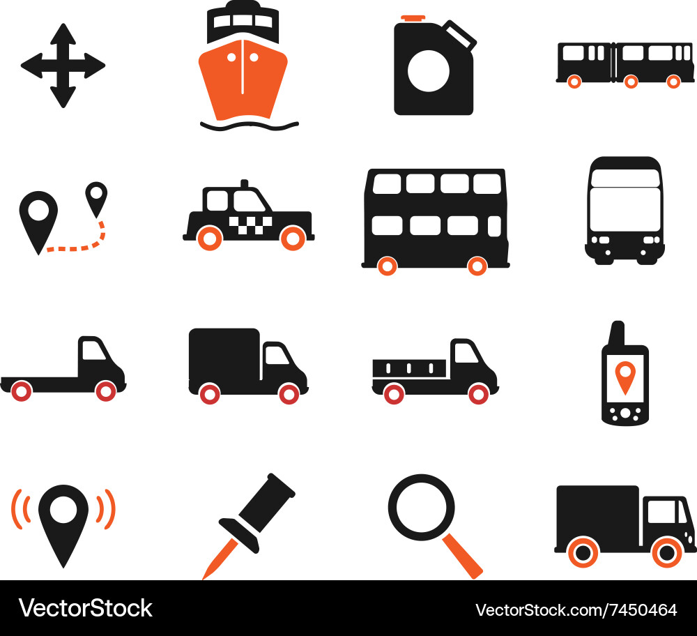 Navigation simply icons vector image