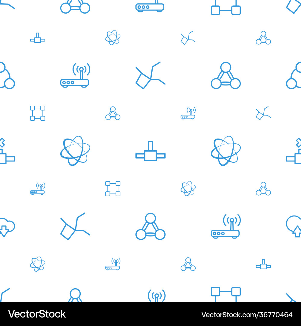 Networking icons pattern seamless white background Vector Image