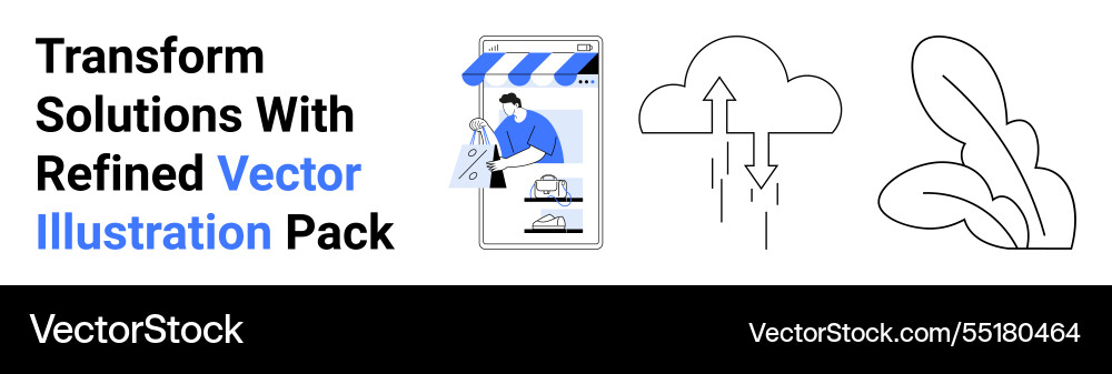 Online storefront setup cloud data transfer Online storefront setup cloud data transfer vector image