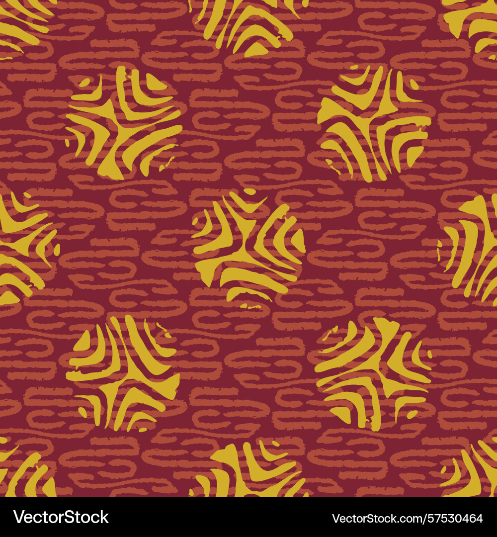 Polka dot blockprint seamless pattern Polka dot blockprint seamless pattern Vector Image
