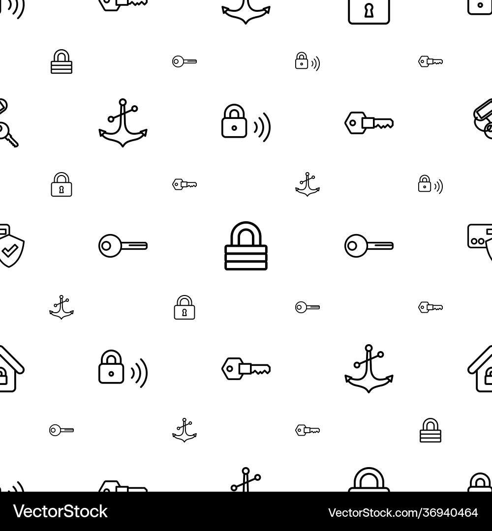Secure icons pattern seamless white background vector image