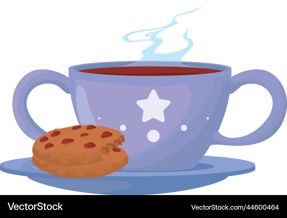 Warm Cocoa with Cookies vector image