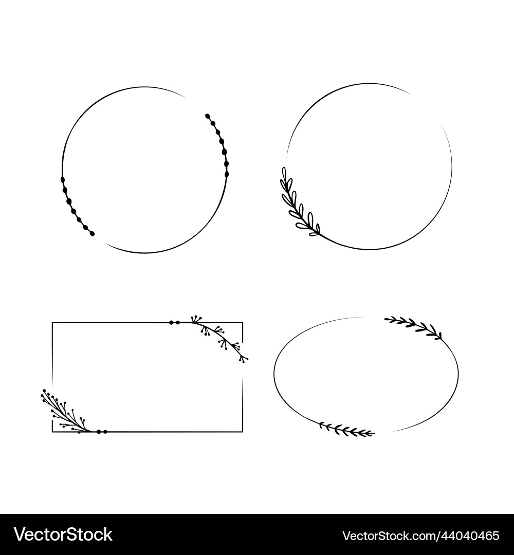 Collection frame element for design creation vector image