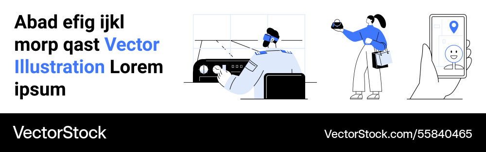 Creative workflow and mobile navigation vector image