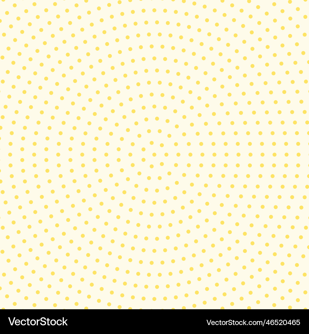 Dots circle pattern background in soft yellow Vector Image