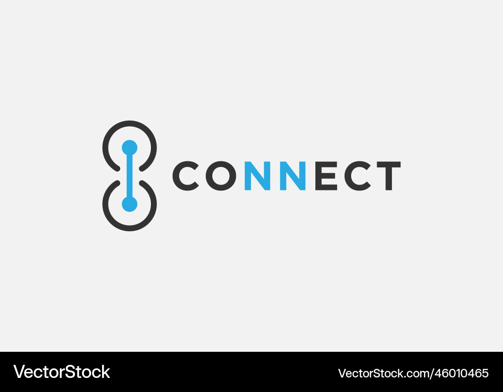 Eps10 abstract linked logo element template vector image