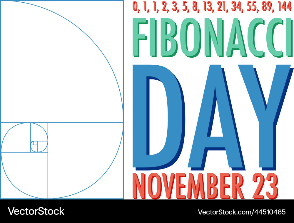 Fibonacci day poster design Fibonacci day poster design vector image