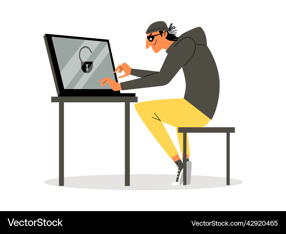 Hacker Hacker Hacker Computer für Cyber-Angriff Wohnung Hacker Hacker Hacker Computer für Cyber-Angriff Wohnung vektorbild