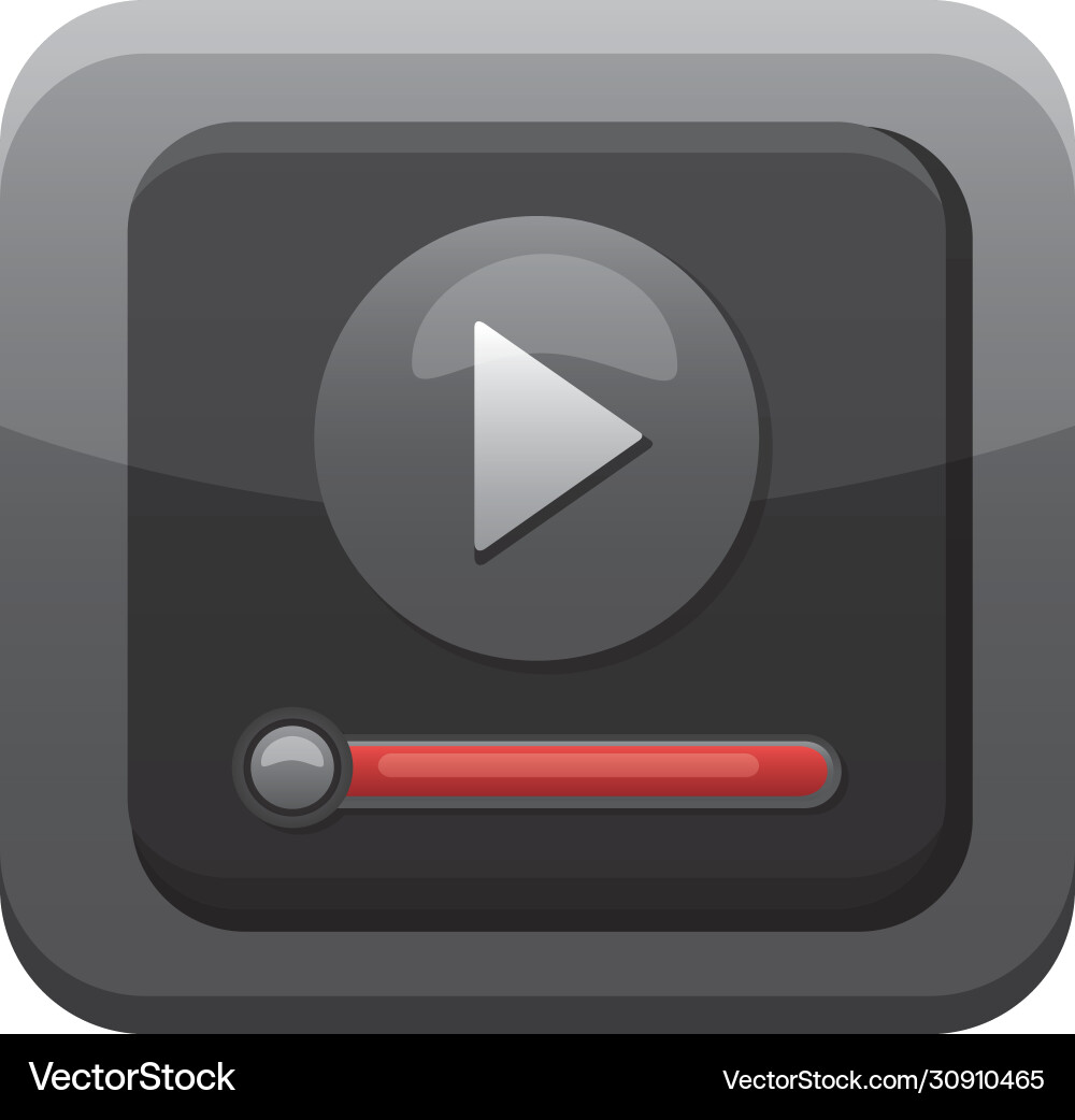 Media player app button menu isolated icon Media player app button menu isolated icon vector image