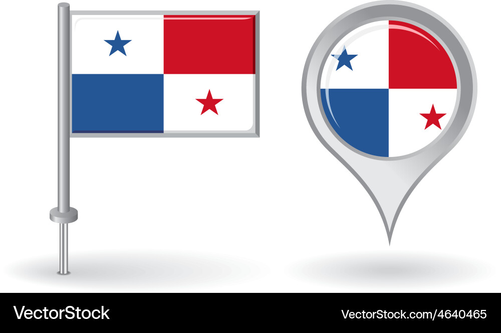 Panama Pin and Map Pointer Vector Image