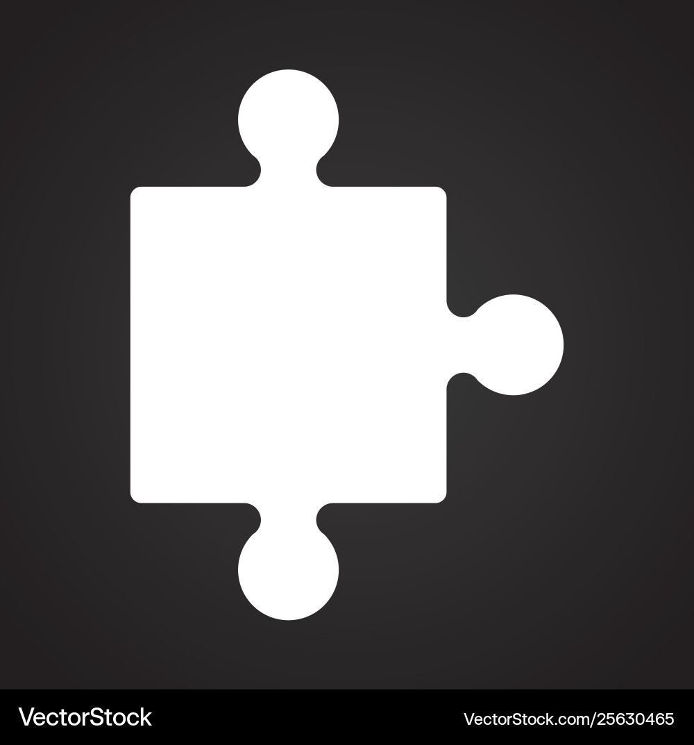 Puzzle icon on background for graphic and web Vector Image