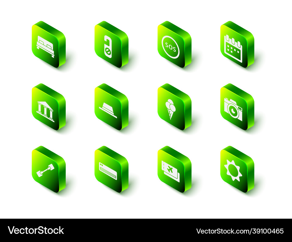 Set please do not disturb location with sos Vector Image