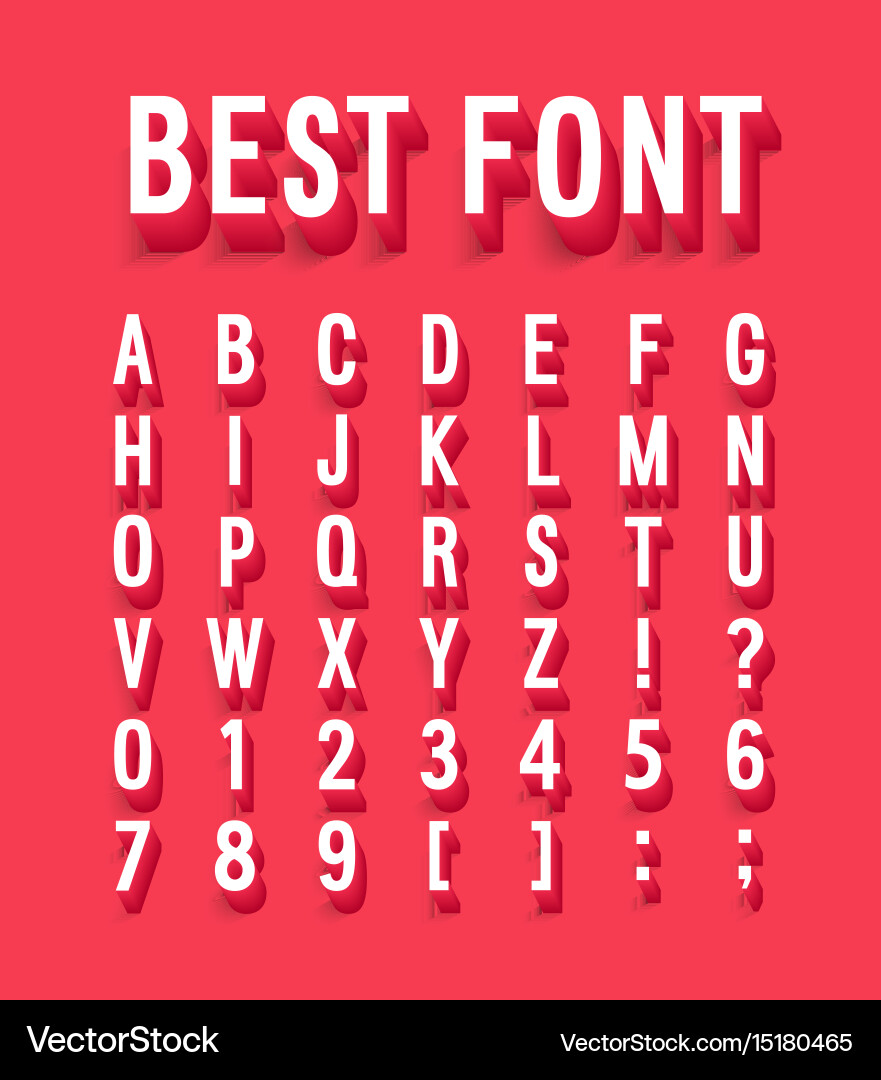 Stylish Shadow Font vector image