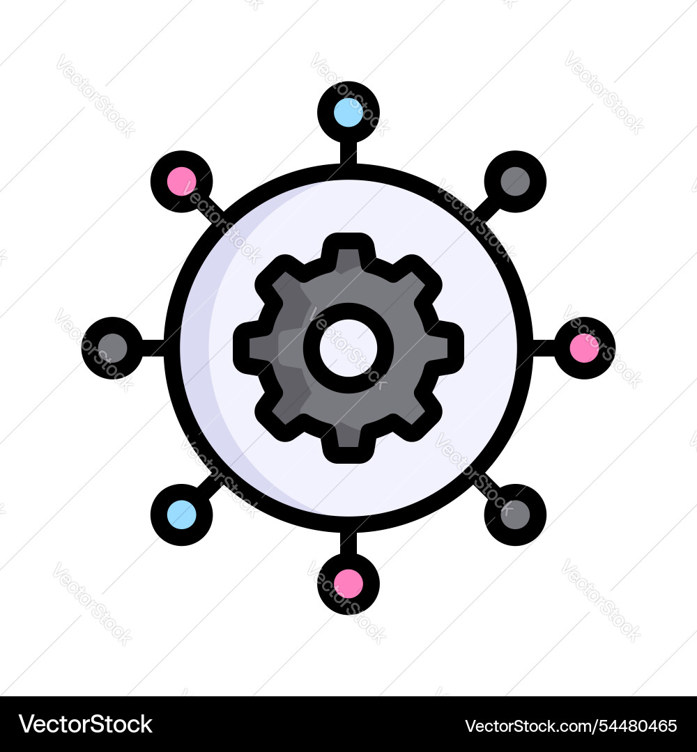 Workflow automation vector image