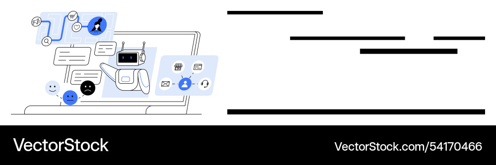 Ai chatbot and messaging interface for customer Ai chatbot and messaging interface for customer vector image