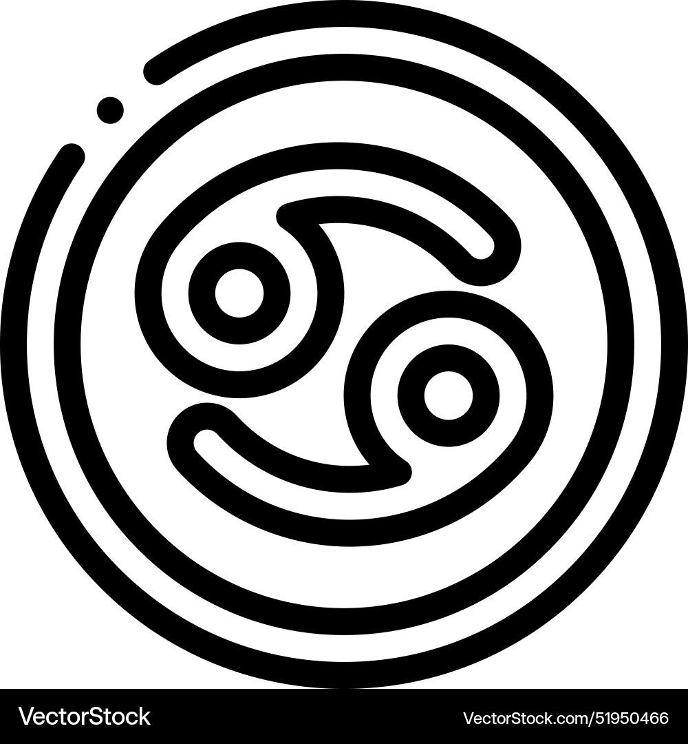 Cancer icon thin linear style design isolated on Vector Image