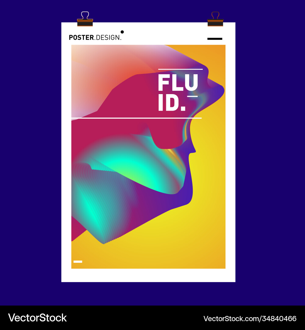 Colorful abstract fluid gradient pattern vector image