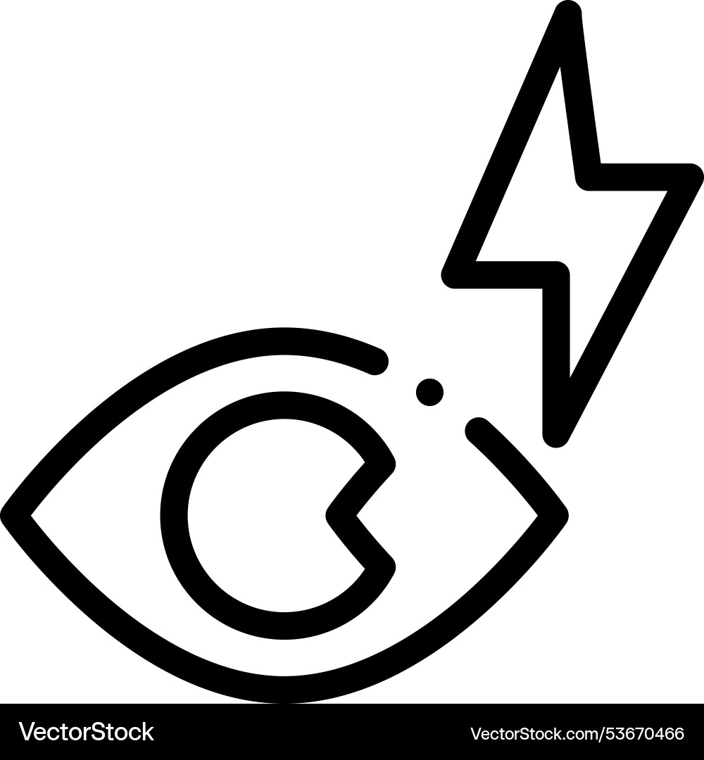 Flash icon thin linear style design isolated Flash icon thin linear style design isolated Vector Image