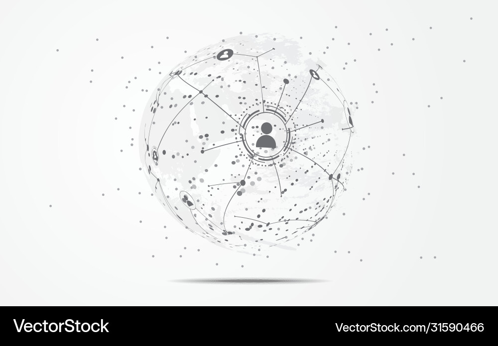 Global Network Connection Abstract vector image