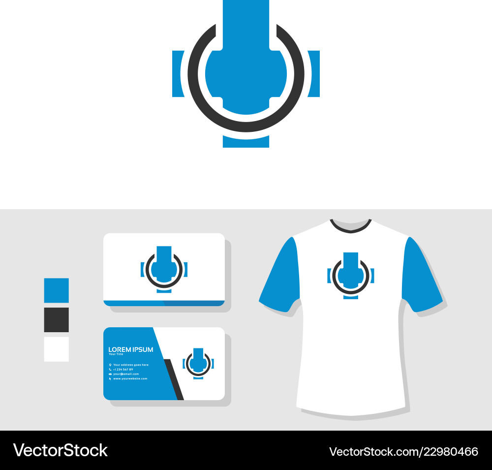 Medical Cross Logo Design mit Visitenkarte Medical Cross Logo Design mit Visitenkarte vektorbild
