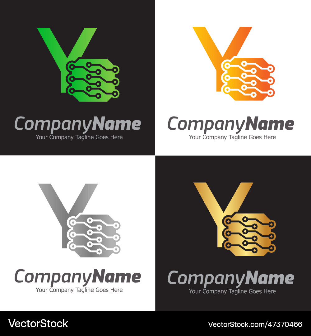 Programming code and technology logo template vector image