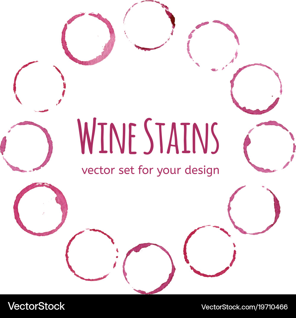 Red Wine Stains - Circular Pattern vector image