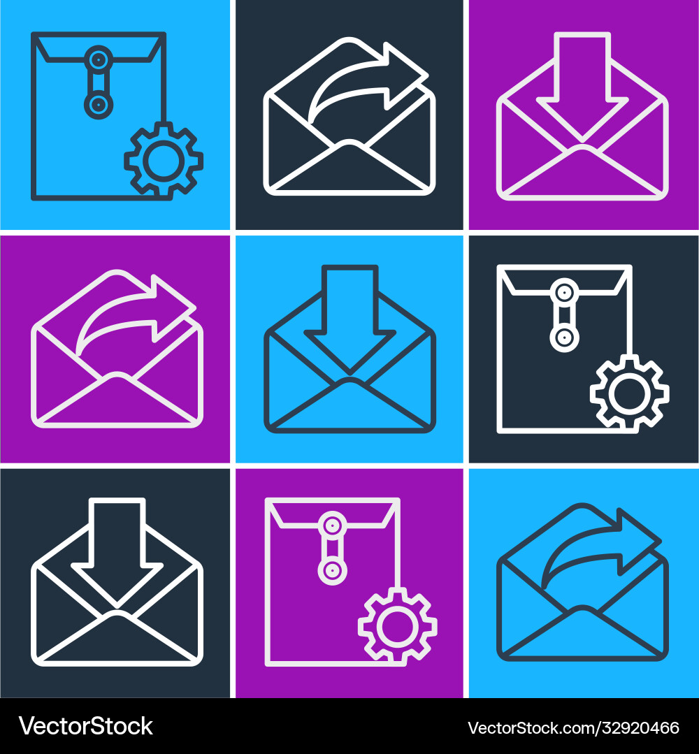 Set line envelope setting and outgoing Set line envelope setting and outgoing vector image