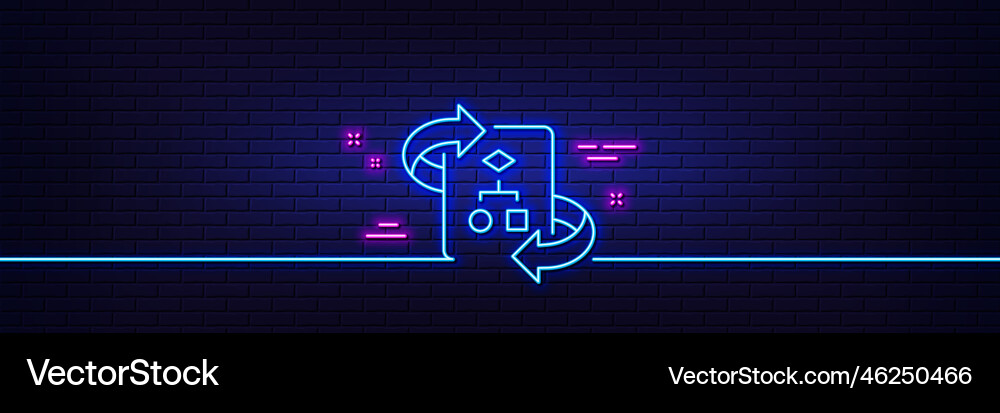 Technical algorithm line icon project Technical algorithm line icon project vector image