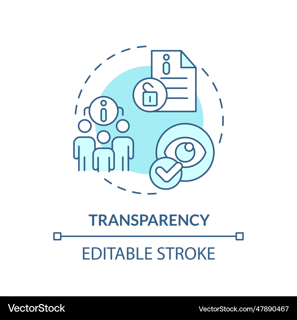 2d transparency concept linear icon 2d transparency concept linear icon vector image
