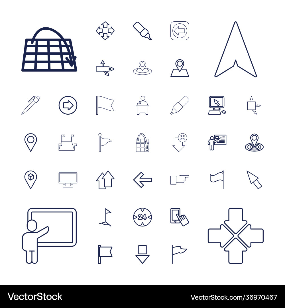 37 pointer icons Vector Image