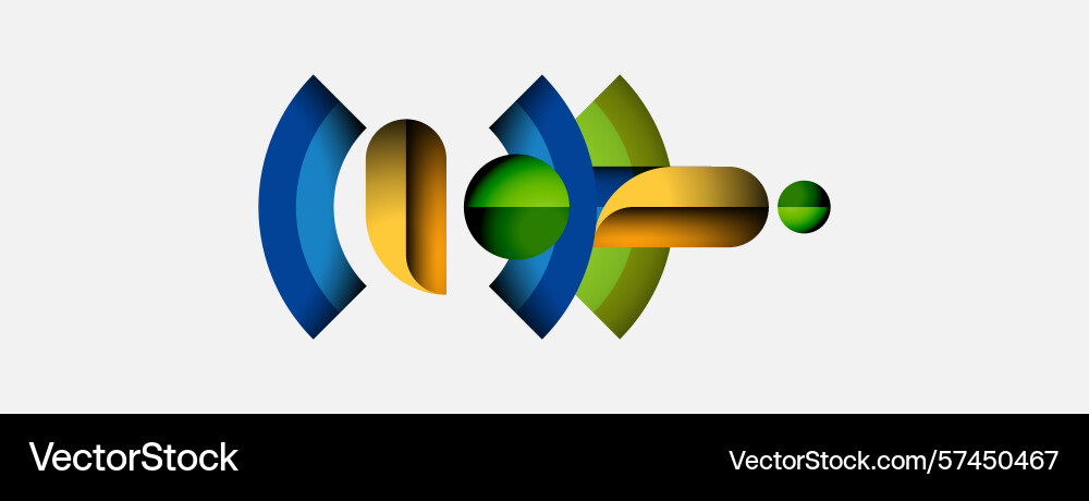 Abstract graphic design overlapping colorful Abstract graphic design overlapping colorful vector image