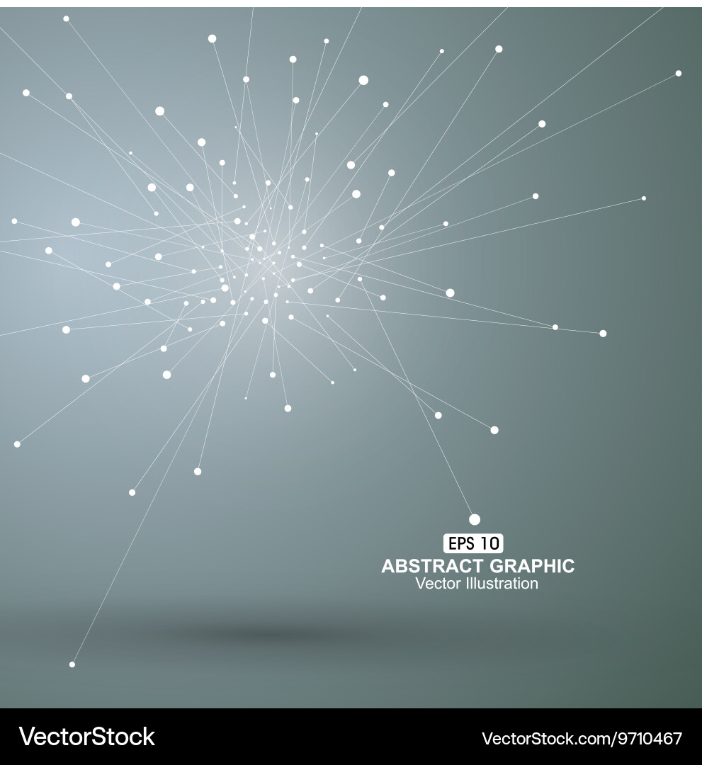 Abstract Network of Dots and Lines vector image