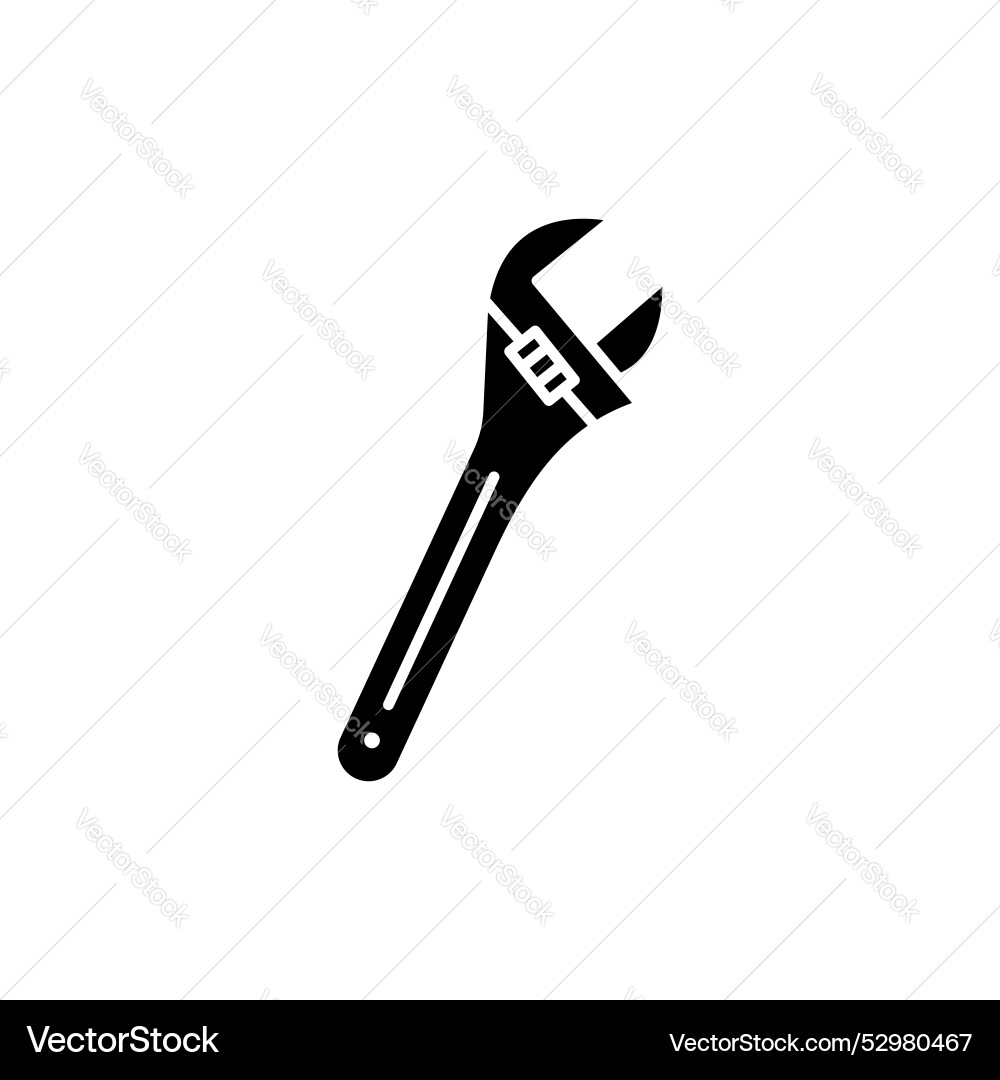Adjustable wrench icon set spanner pipe Vector Image