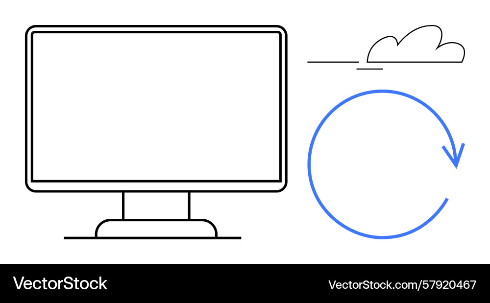 Cloud computing and data synchronization concept Vector Image