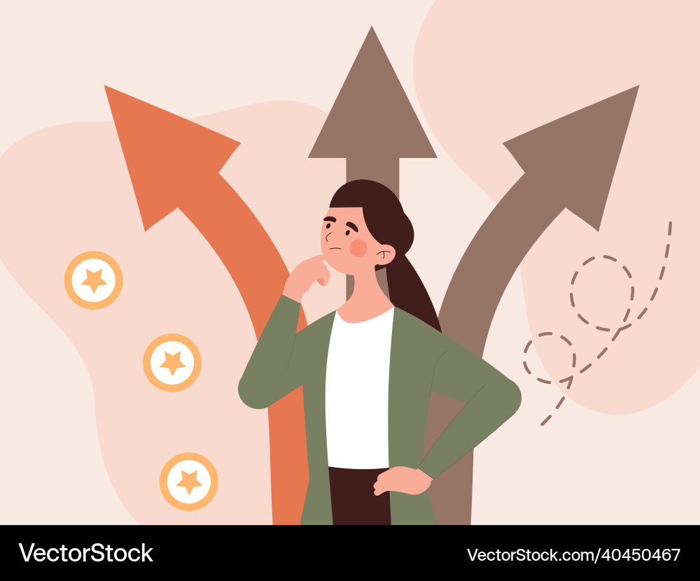Concept of various paths Concept of various paths vector image