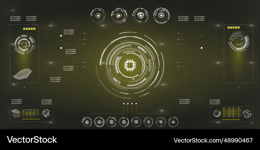 Digital circle graphics Digital circle graphics vector image