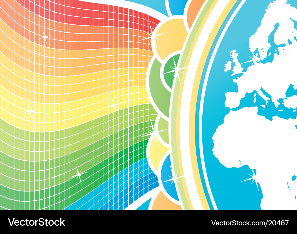 Dynamic World Globe Background vector image