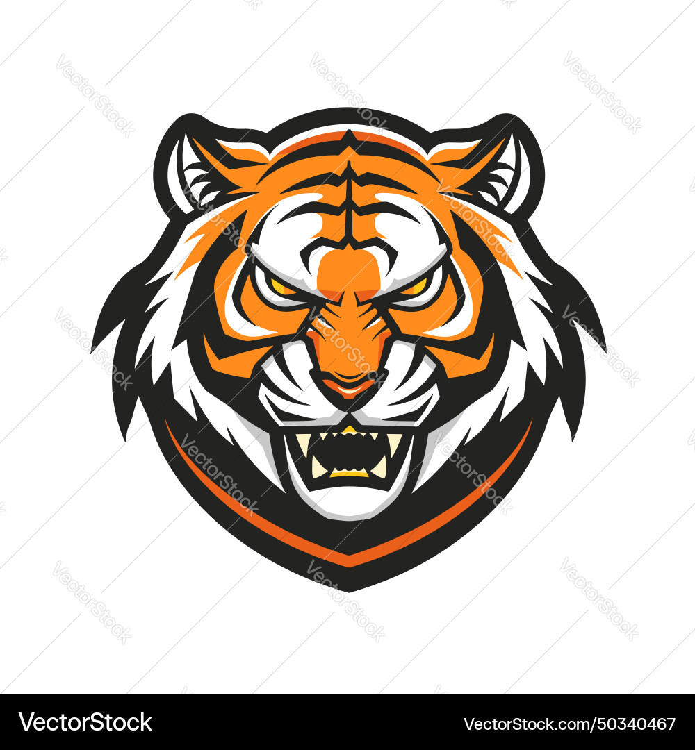 Esport logotype tiger icon sticker cat Esport logotype tiger icon sticker cat Vector Image