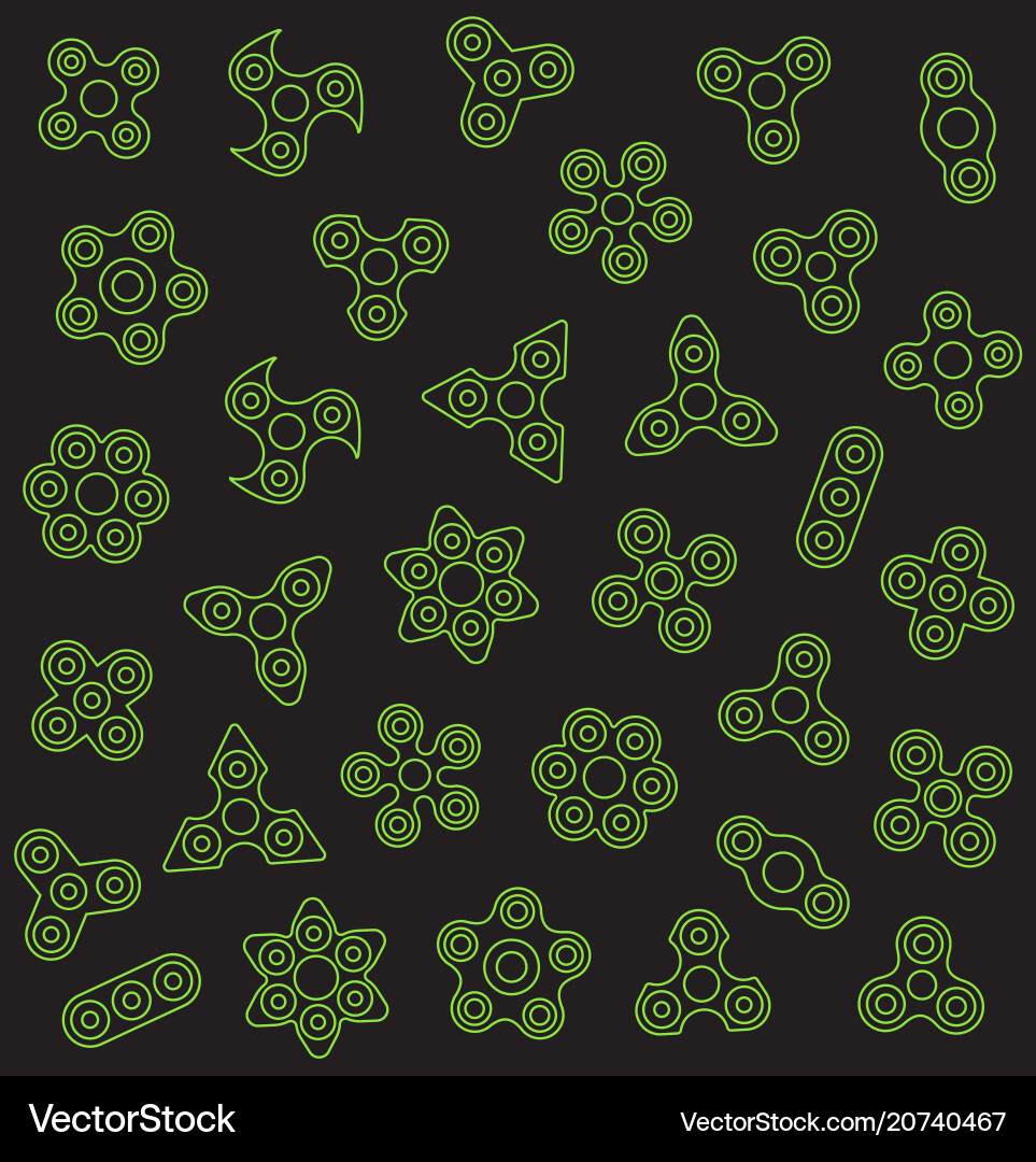 Fidget hand spinners seamless pattern background vector image