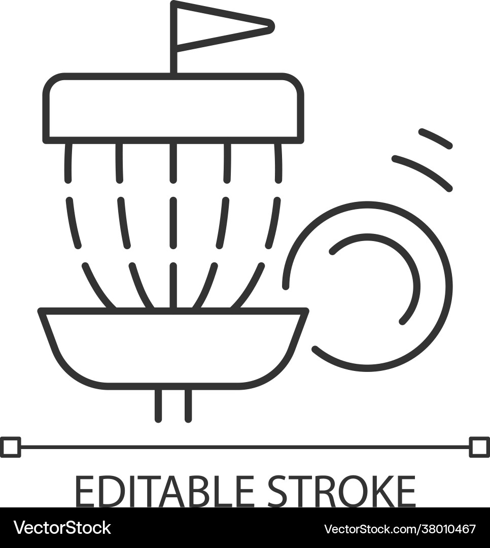 Frisbee golf linear icon Frisbee golf linear icon vector image