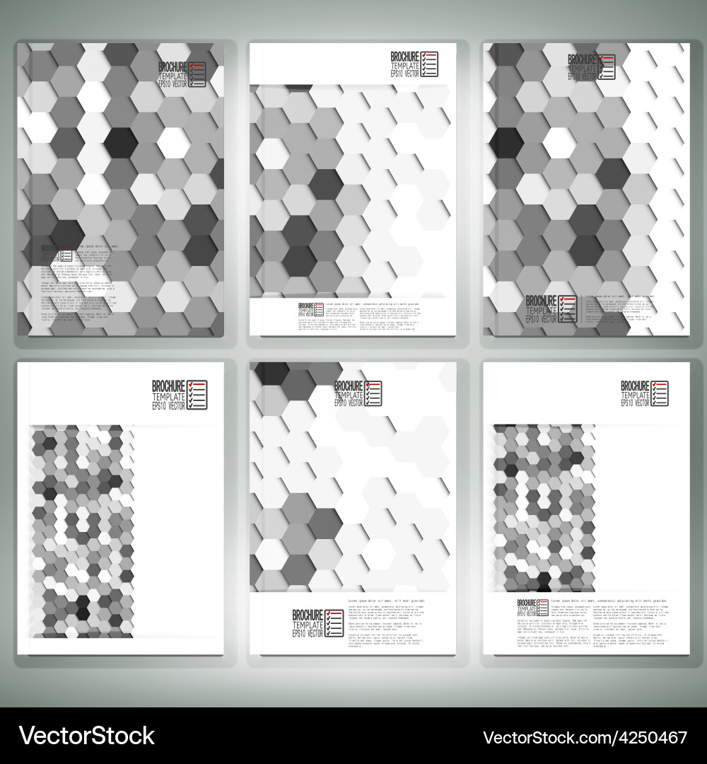 Geometric backgrounds abstract hexagonal patterns vector image