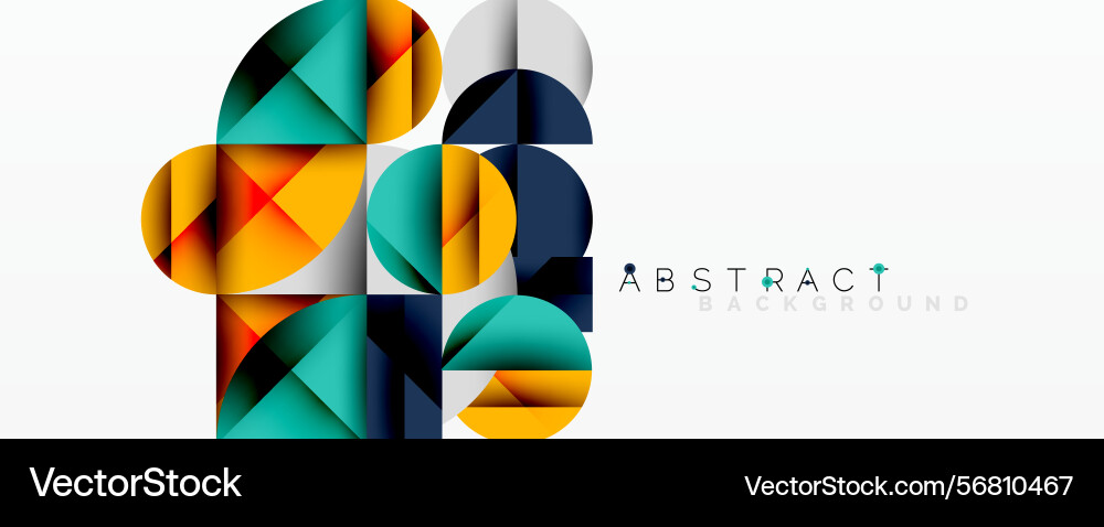 Geometric shapes overlap creating colorful modern Geometric shapes overlap creating colorful modern vector image