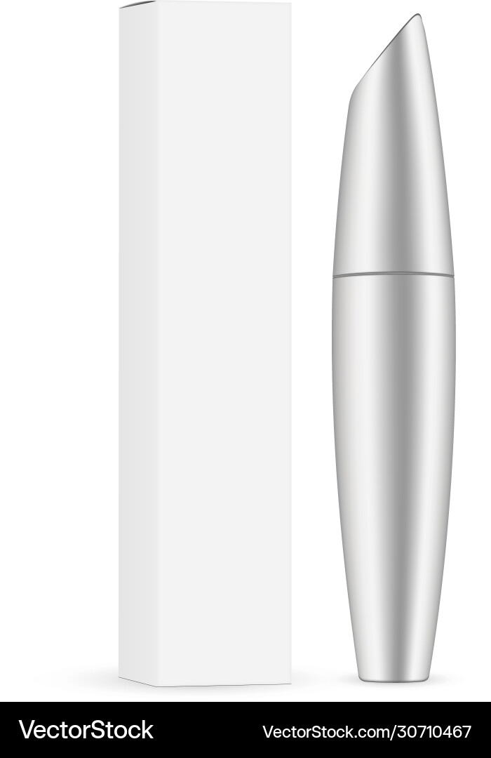 Metallische Mascara mit Papierkartusche isoliert Metallische Mascara mit Papierkartusche isoliert vektorbild