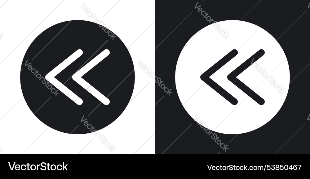 Previous arrow icon set Previous arrow icon set vector image